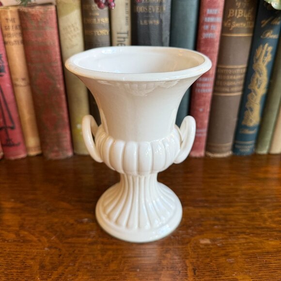 Vintage White Urn Vase - Picture 5 of 15